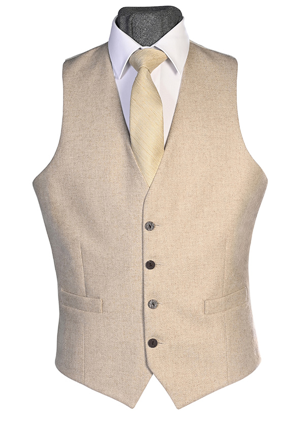 Gold tweed waistcoat