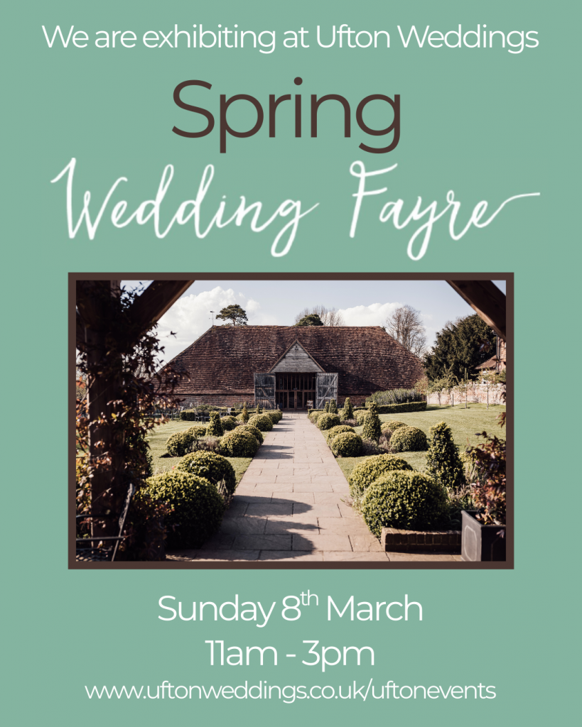 Come and see Suits Newbury at Upfton Court Spring Wedding Fair on Sunday 8th March 2026